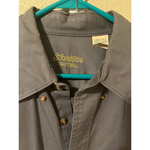 St. John’s Bay Bay Twill men’s long sleeve shirt size large tall - Picture 2 of 4